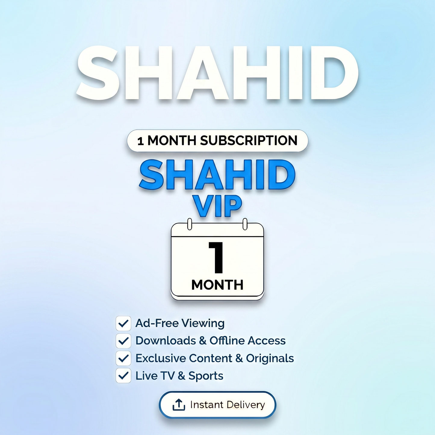 Shahid VIP Account | 1 Month Full Access | Global