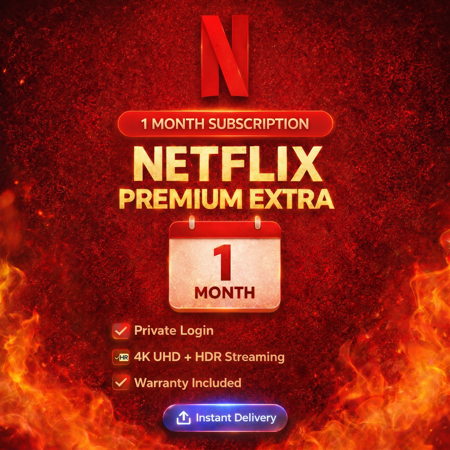Netflix Premium Extra – 1 Month | Private 4K UHD Access