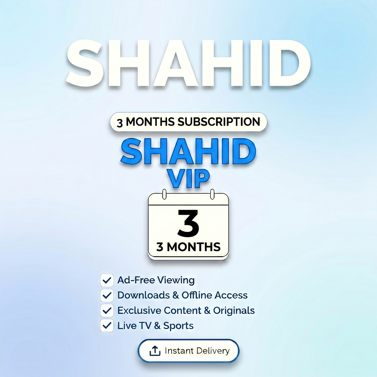 Shahid VIP Account | 3 Month Full Access | Global